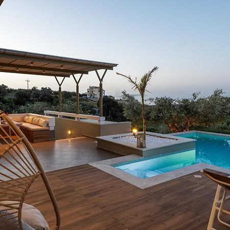 Rizes Villa With Jacuzzi & Heated Pool Agia Triada Экстерьер фото