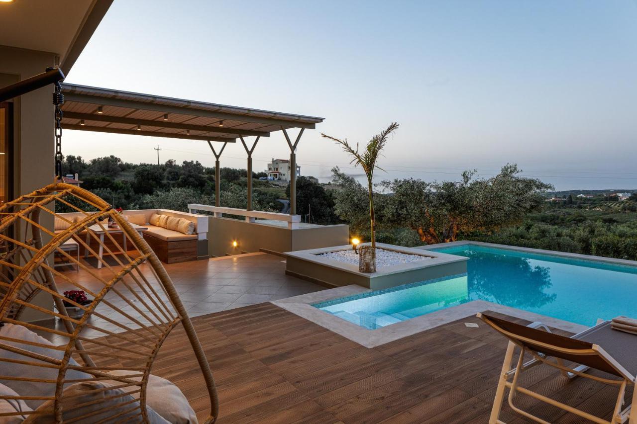 Rizes Villa With Jacuzzi & Heated Pool Agia Triada Экстерьер фото