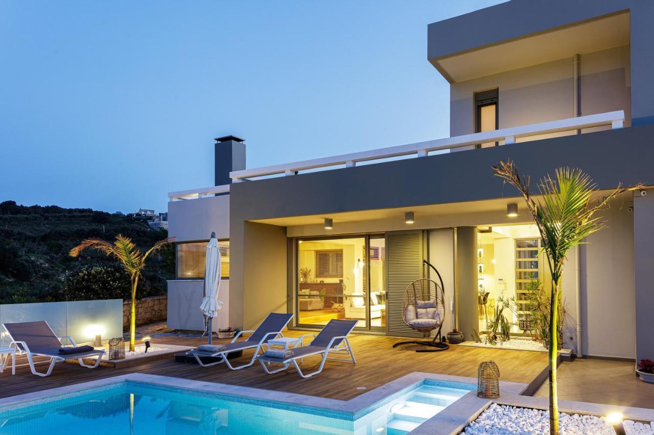 Rizes Villa With Jacuzzi & Heated Pool Agia Triada Экстерьер фото