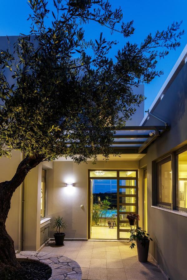 Rizes Villa With Jacuzzi & Heated Pool Agia Triada Экстерьер фото