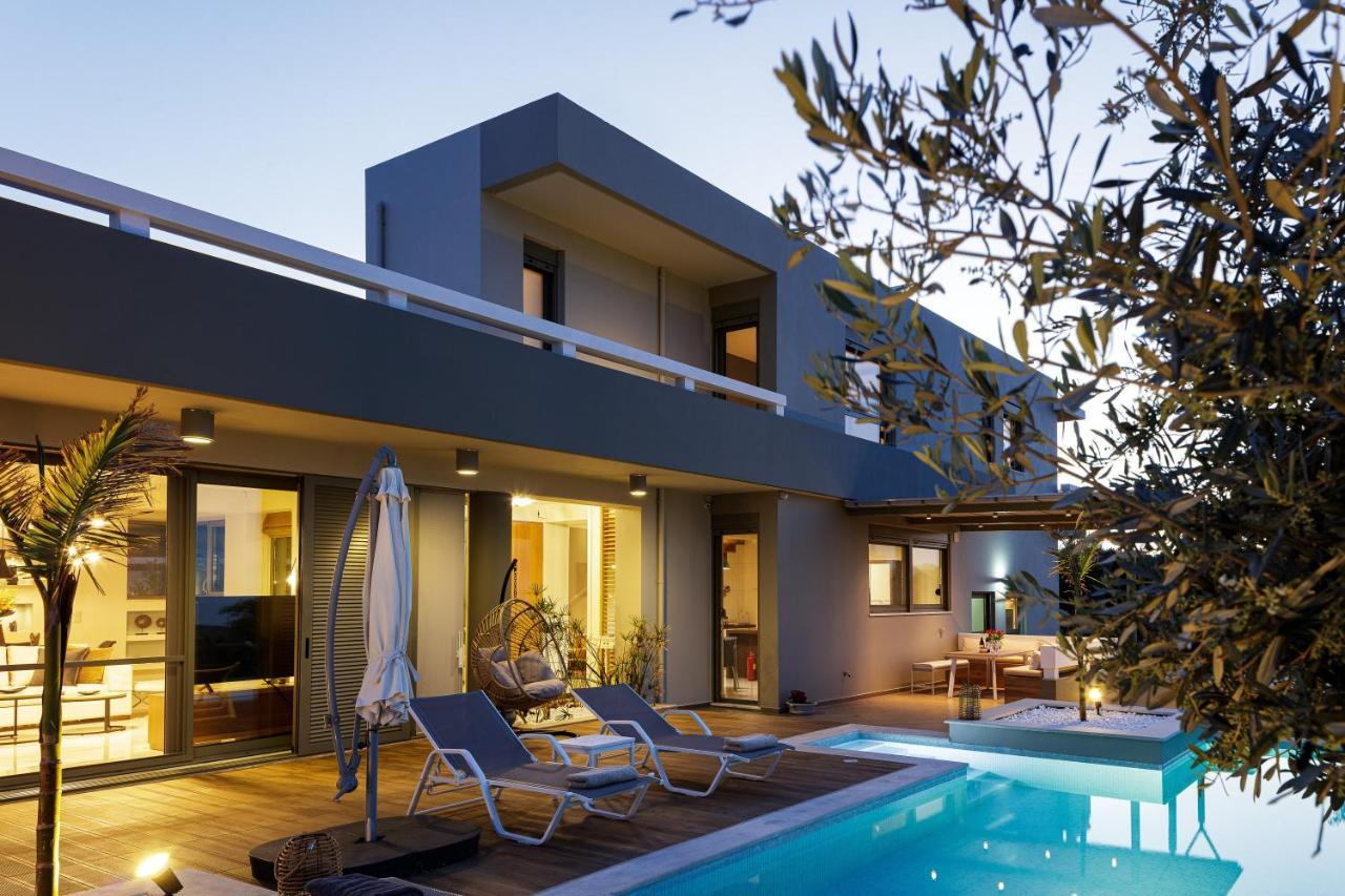 Rizes Villa With Jacuzzi & Heated Pool Agia Triada Экстерьер фото