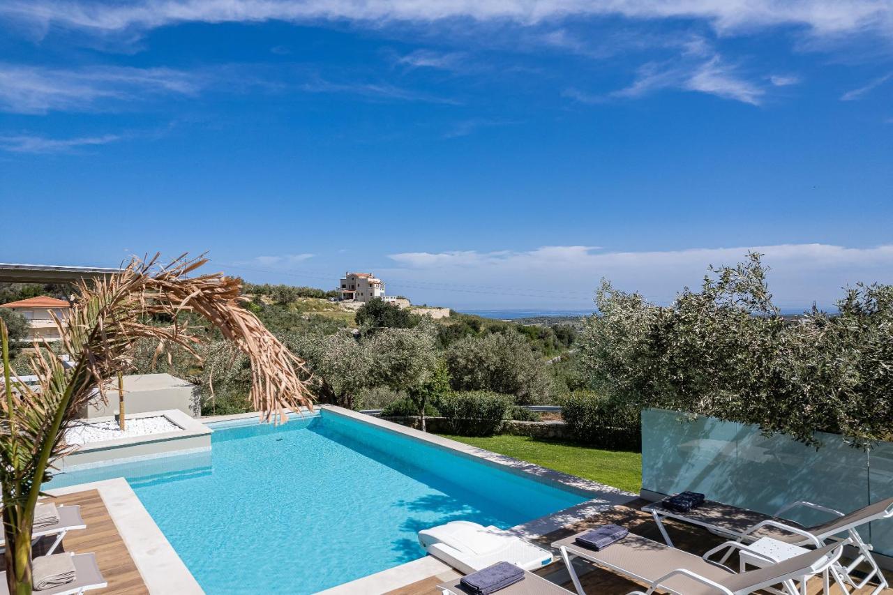 Rizes Villa With Jacuzzi & Heated Pool Agia Triada Экстерьер фото